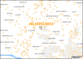 map of Walkers Choice