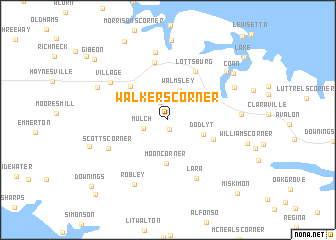 map of Walkers Corner