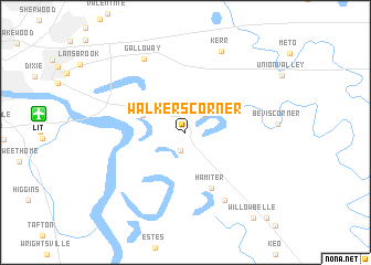 map of Walkers Corner