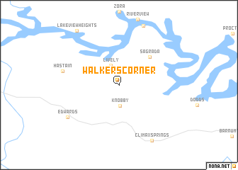 map of Walkers Corner