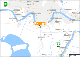 map of Walkertown