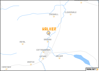 map of Walker