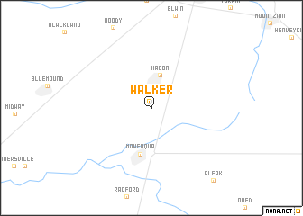 map of Walker