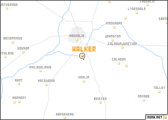 map of Walker