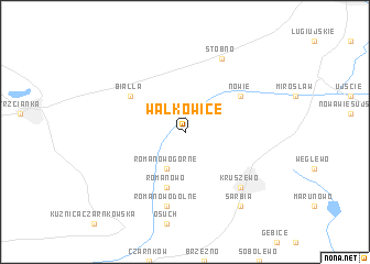 map of Walkowice