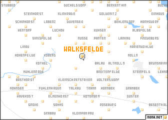 map of Walksfelde