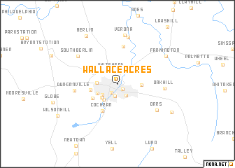 map of Wallace Acres