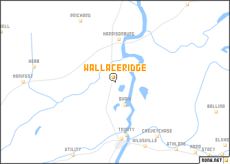 map of Wallace Ridge