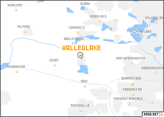 map of Walled Lake