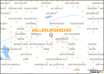 map of Wallerlange Äcker