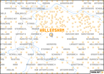 map of Wallersham