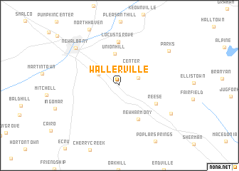 map of Wallerville