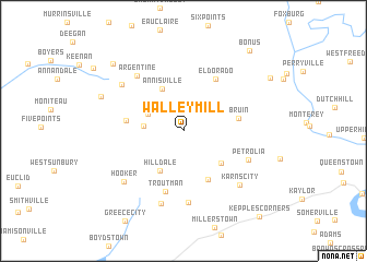 map of Walley Mill