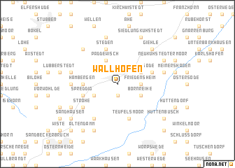 map of Wallhöfen