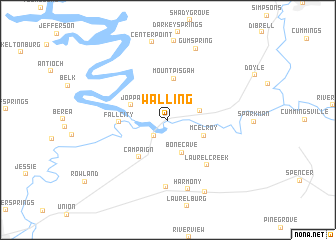 map of Walling
