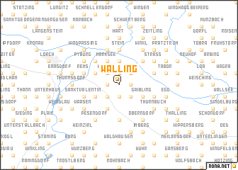 map of Walling