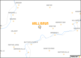 map of Wallis Run