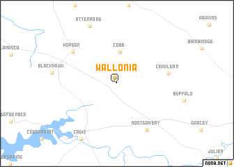 map of Wallonia