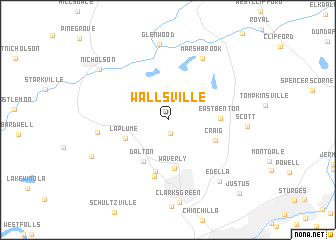 map of Wallsville