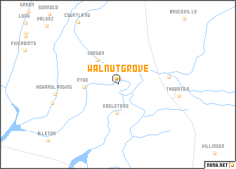 map of Walnut Grove