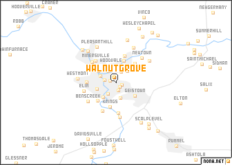 map of Walnut Grove