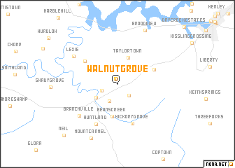 map of Walnut Grove