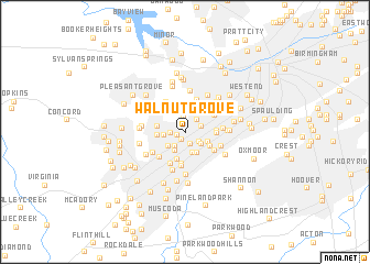 map of Walnut Grove