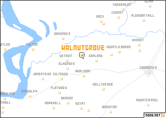 map of Walnut Grove