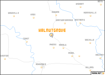 map of Walnut Grove