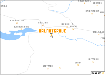 map of Walnut Grove