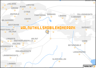 map of Walnut Hills Mobile Home Park