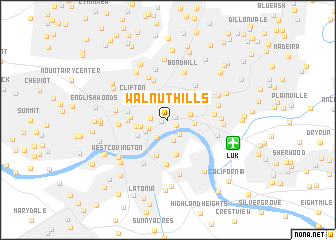 map of Walnut Hills