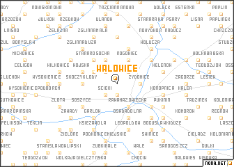 map of Wałowice