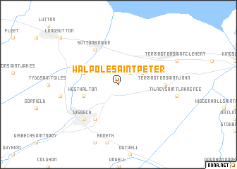 map of Walpole Saint Peter