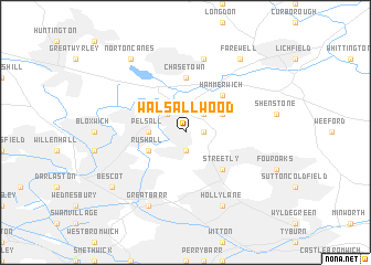 map of Walsall Wood