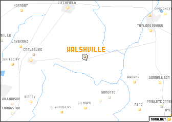 map of Walshville