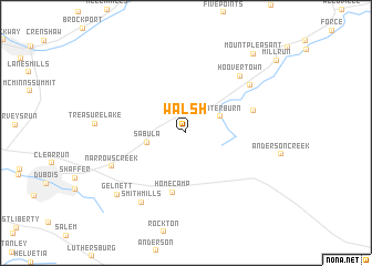 map of Walsh