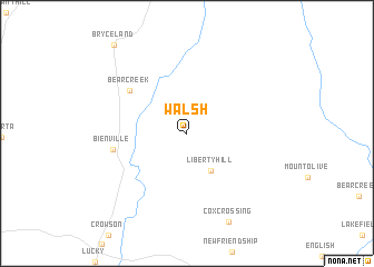 map of Walsh