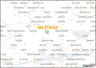 map of Walstedde