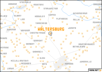 map of Waltersburg