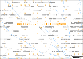 map of Waltersdorf in Oststeiermark