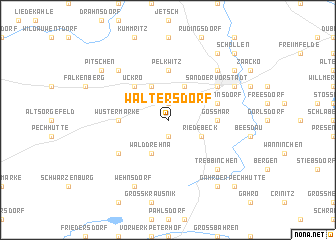 map of Waltersdorf