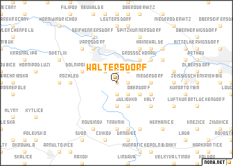 map of Waltersdorf