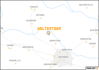 map of Waltertown