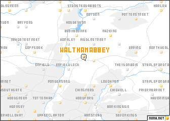 map of Waltham Abbey