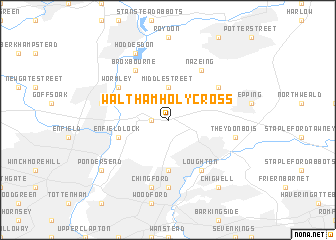 map of Waltham Holy Cross