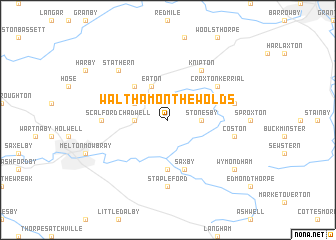 map of Waltham on the Wolds
