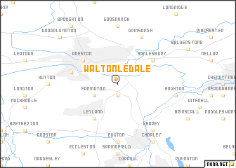 map of Walton le Dale