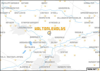 map of Walton le Wolds