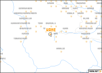 map of Wame